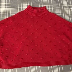 Beautiful Red Knit poncho Size 2T